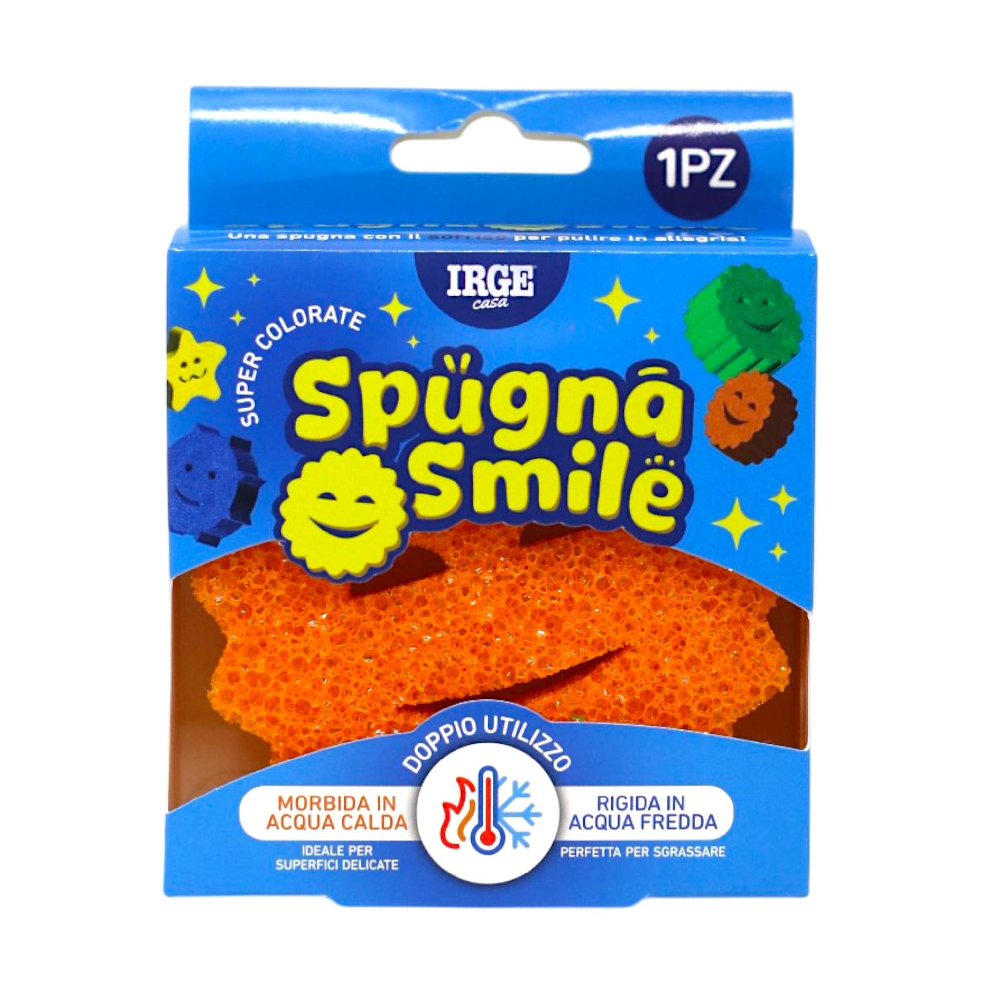 Губка кухонная для чистки Irge Smile Scrub 10x10x3 см (НФ-00008092)