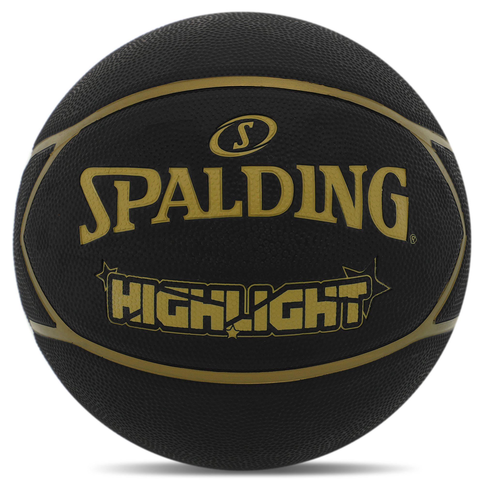М'яч баскетбольний гумовий Spalding 84355Z HIGHLIGHT №7 Чорний М'яч баскетбольний гумовий Spalding 84355Z HIGHLIGHT №7 Чорний