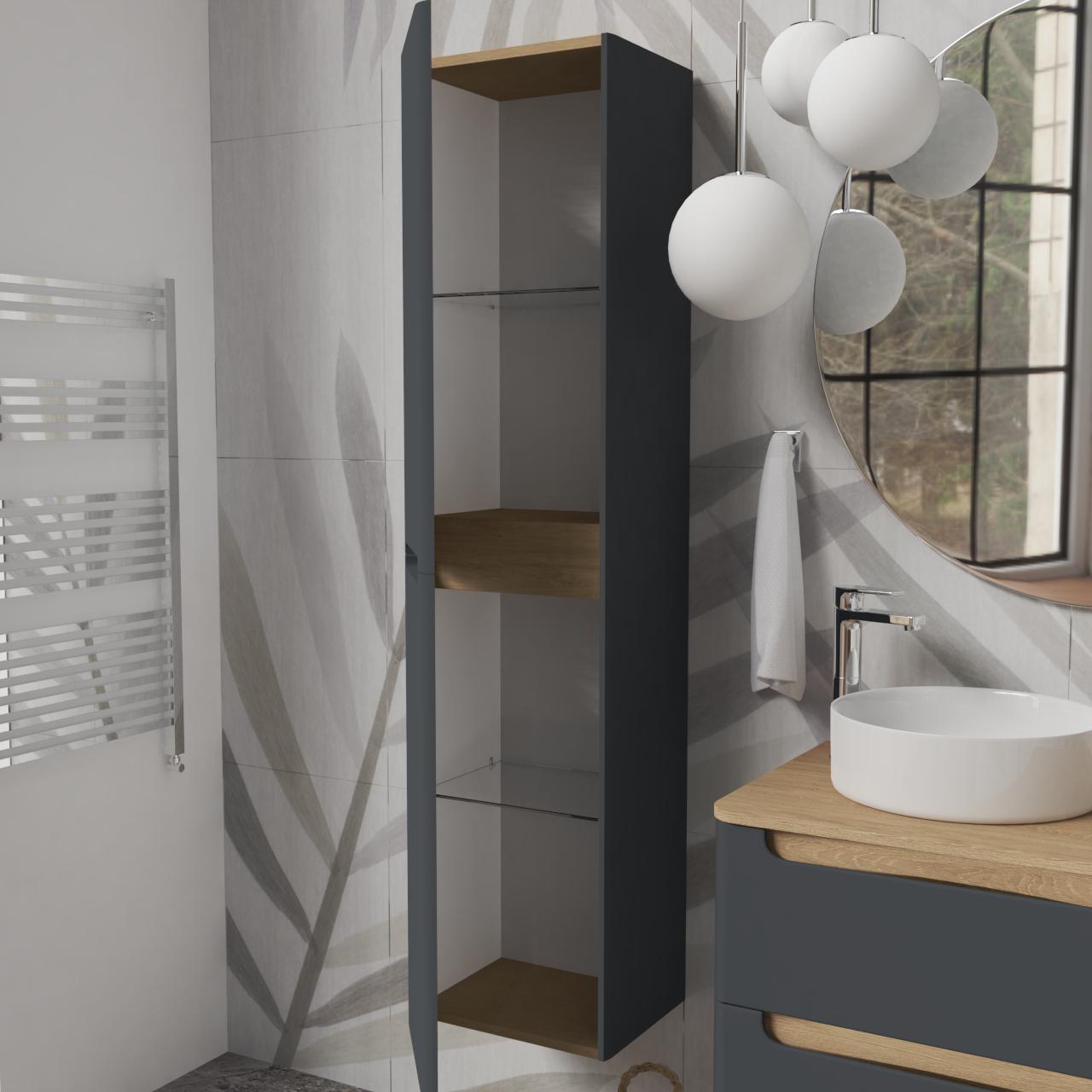 Пенал подвесной MVK Vostok Terra 35 B1 левый эмаль 350х300х1600 мм Графитовый матовый (tr135lgh) - фото 3 Пенал подвесной MVK Vostok Terra 35 B1 левый эмаль 350х300х1600 мм Графитовый матовый (tr135lgh) - фото 3