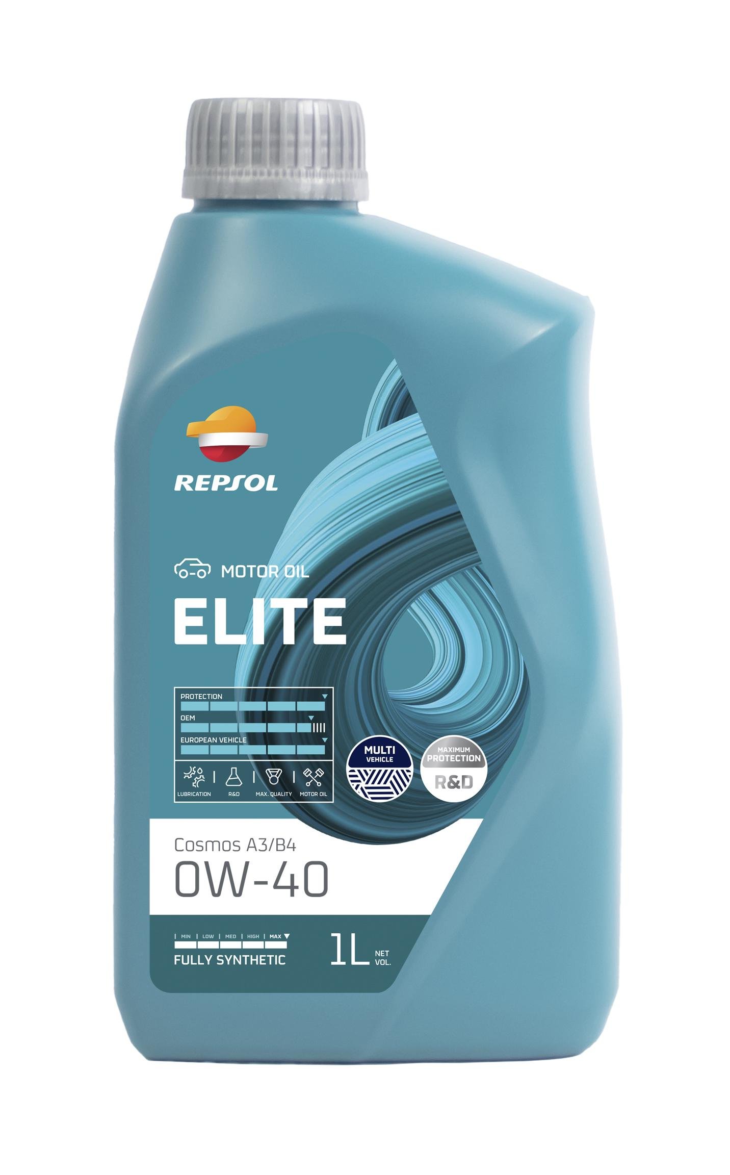 Масло моторное Repsol ELITE COSMOS A3/B4 0W-40 1 л Масло моторное Repsol ELITE COSMOS A3/B4 0W-40 1 л
