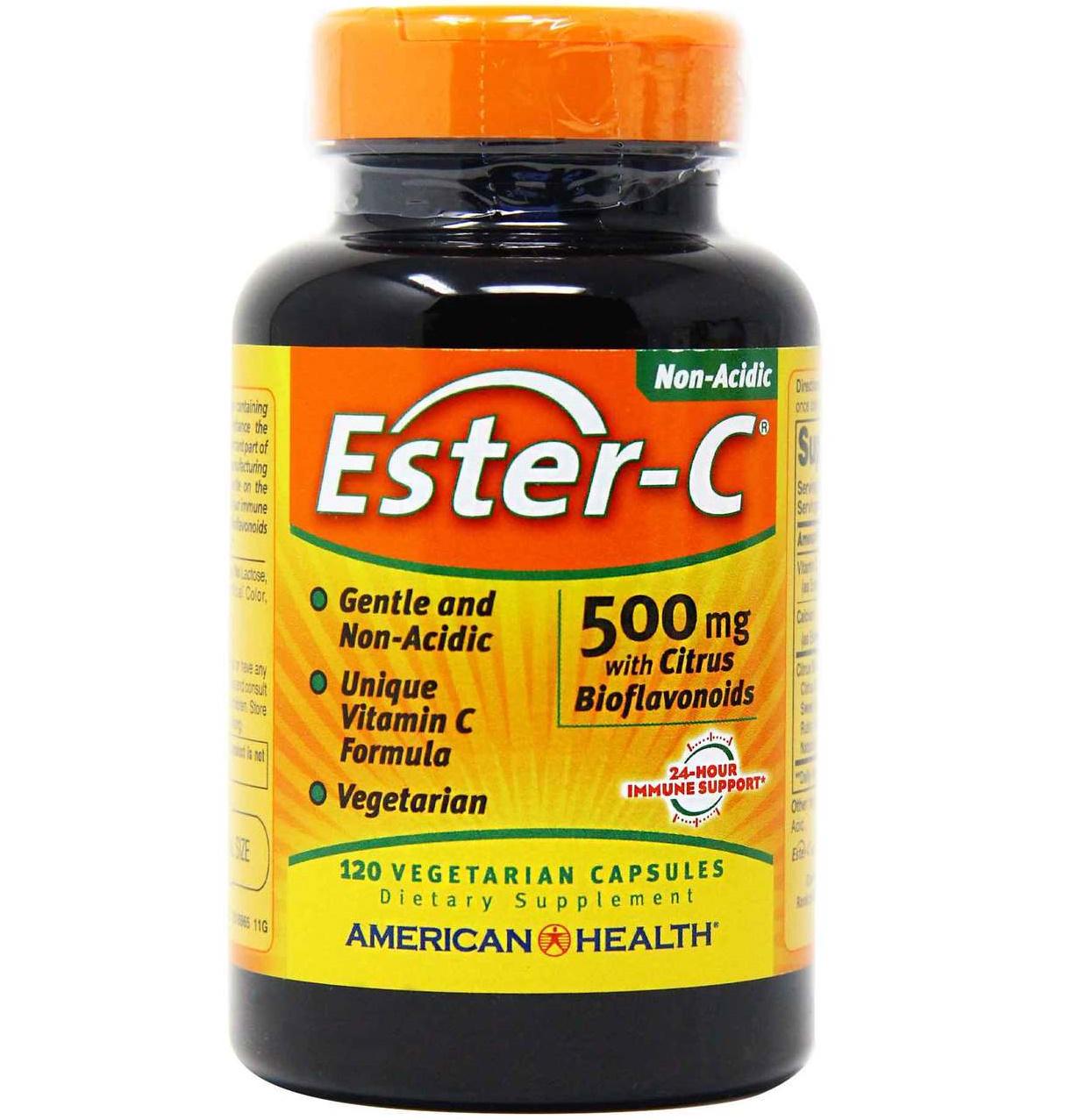 Витамин C American Health Ester-C with citrus bioflavonoids 500 мг 120 Veg Caps (AMH-16966)