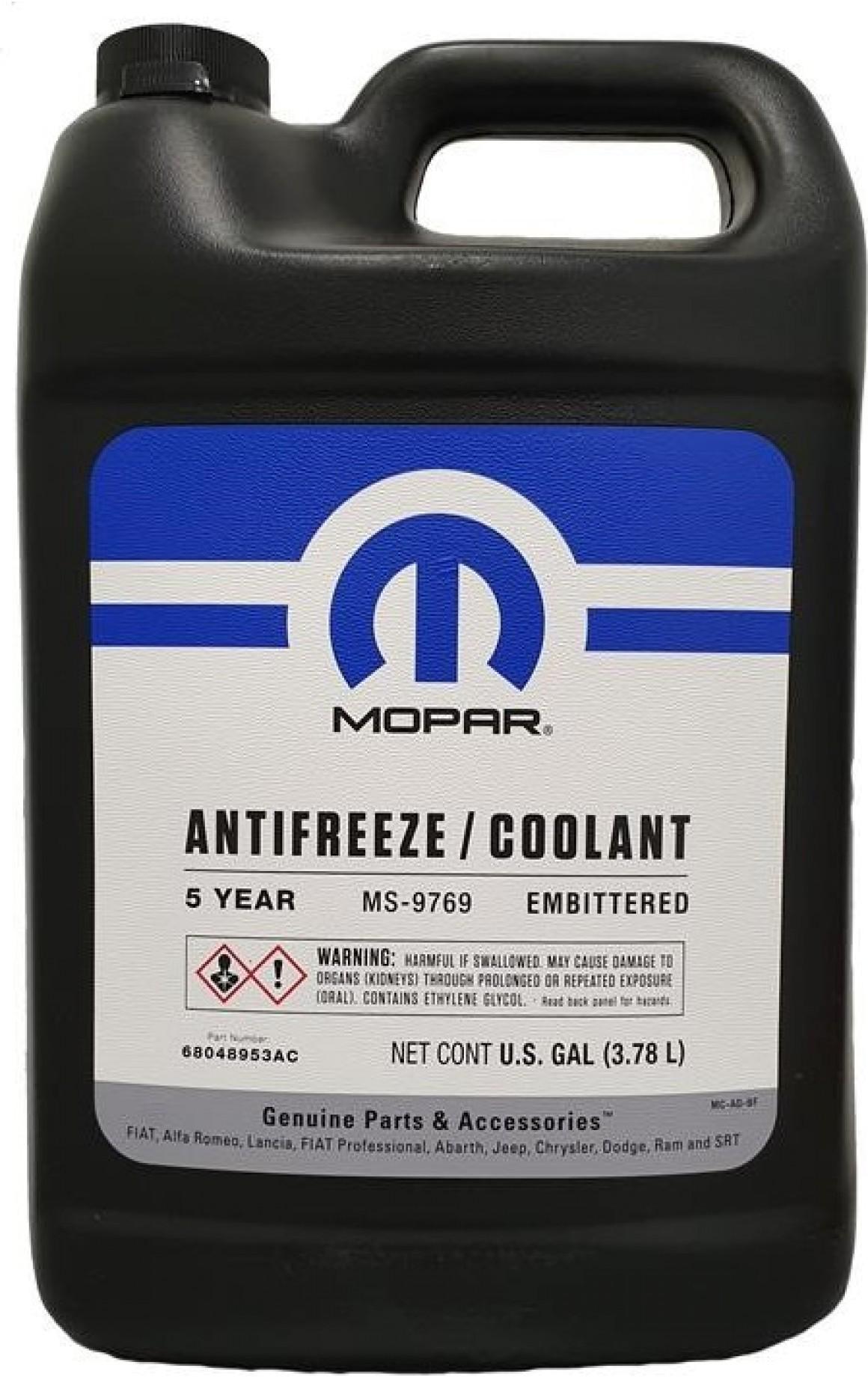 Антифриз Mopar Antifreeze Coolant Orange MS-9769 концентрат 3,785 л