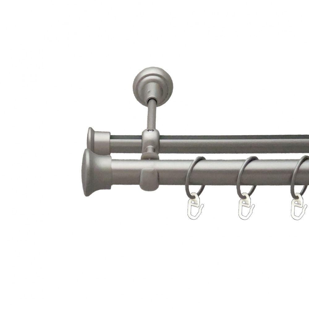 Карниз Orvit Дуо двухрядный гладкий 200 см Сатин (6452715)