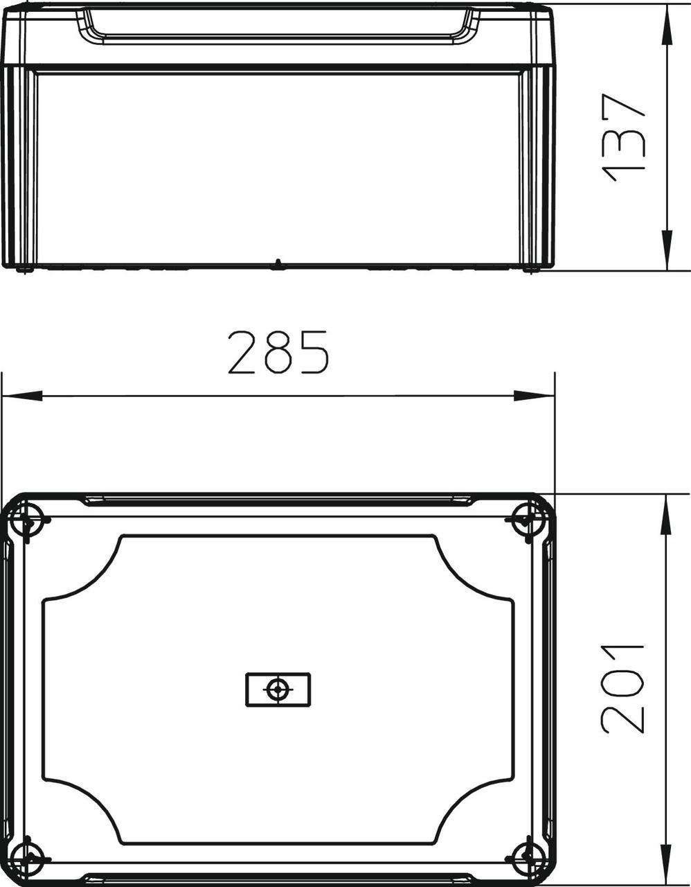 Распределительная коробка OBO bettermann Т350 наружная высокая крышка IP66 PP 285х201х137 мм (2007738) - фото 2