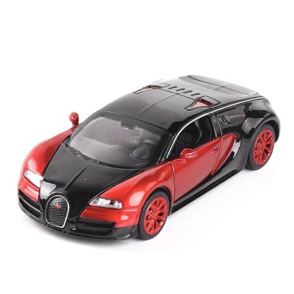 Коллекционная моделька Bugatti Veyron машинка 15 см Черно-красный (59343) Коллекционная моделька Bugatti Veyron машинка 15 см Черно-красный (59343)