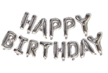 Набір надувних кульок Happy Birthday Silver 5957 13 пр. Сріблястий (4259123) - фото 2