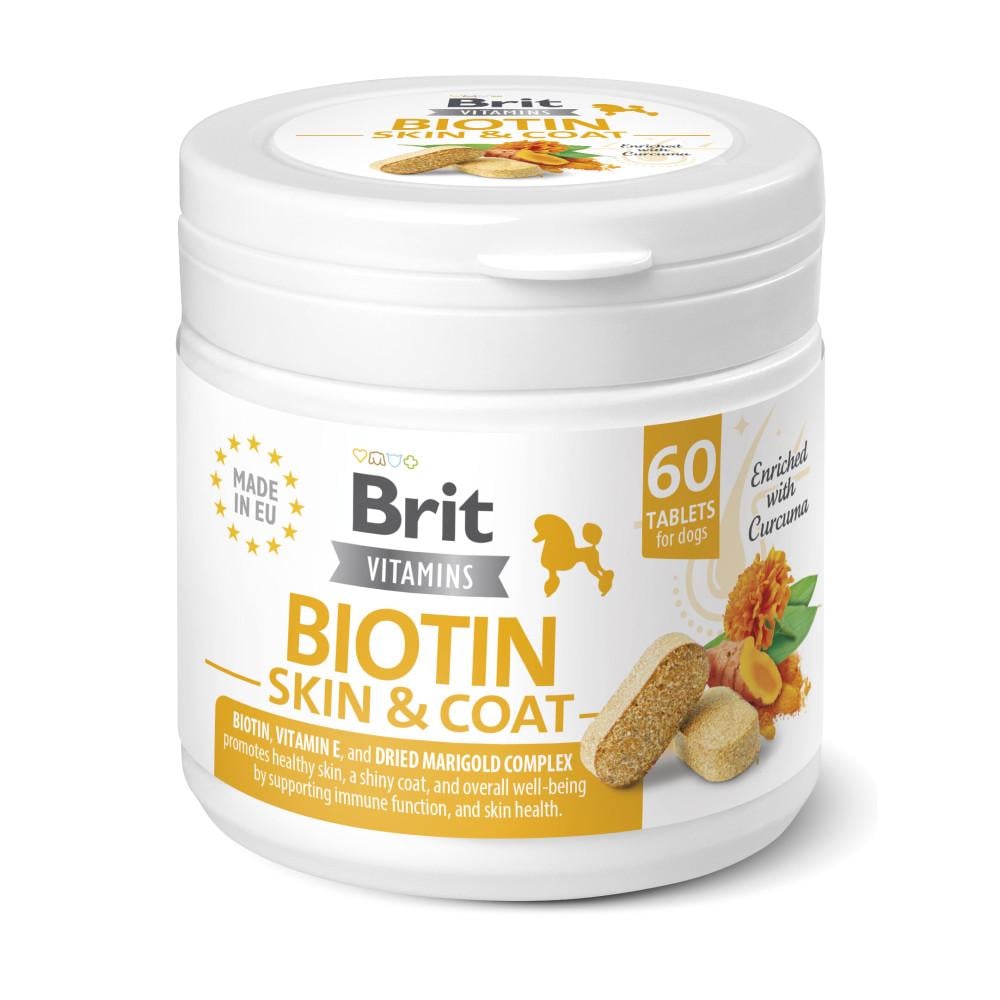 Вітаміни для собак Brit Vitamins Biotin Skin & Coat Care для шкіри та вовни 60 таблеток (112289) Вітаміни для собак Brit Vitamins Biotin Skin & Coat Care для шкіри та вовни 60 таблеток (112289)