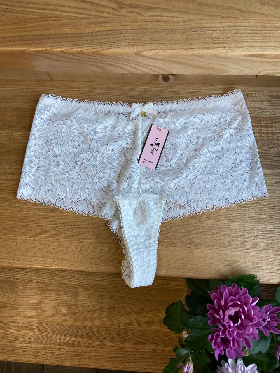 Труси стрінги з високим мереживним поясом XL (Q8368-13)