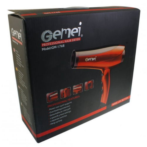 Фен Gemei GM 1768 Orange (А-01319)