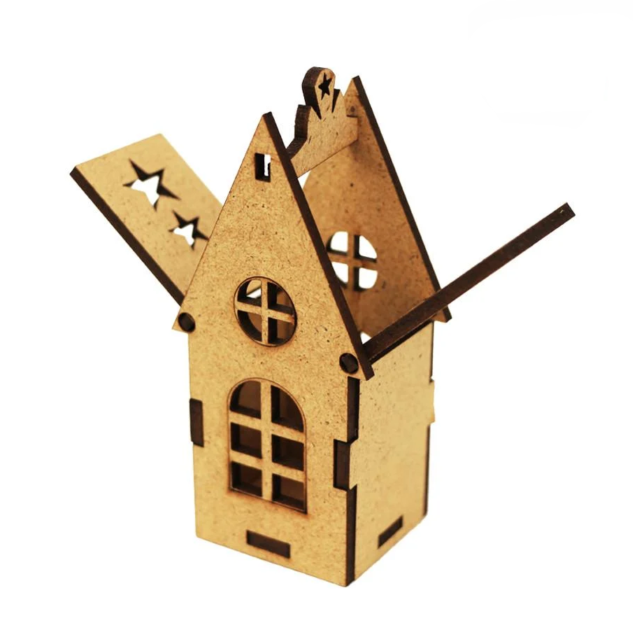 Заготовка для декупажа Rosa Talent Домик маленький с подвесом МДФ 4,7х3,7х10,5 см (4823100198189)