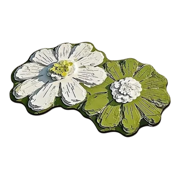 Коврик для ванной комнаты C00531-1 антискользящий 3D цветы два цветка Коврик для ванной комнаты C00531-1 антискользящий 3D цветы два цветка