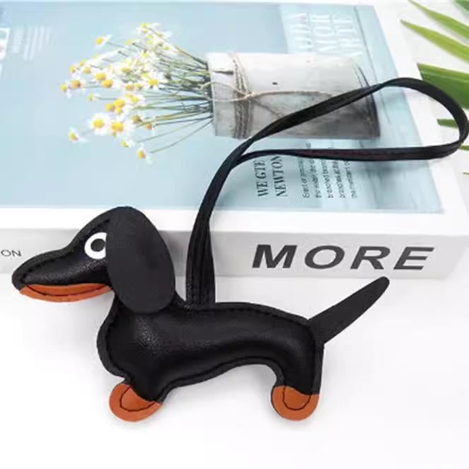 Брелок-подвеска в стиле Hermes Такса на сумку/косметичку/пенал Черный - фото 3 Брелок-подвеска в стиле Hermes Такса на сумку/косметичку/пенал Черный - фото 3