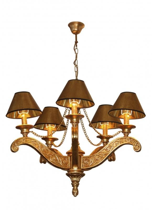 Люстра подвесная классическая Brille BR-800S/5 с абажуром