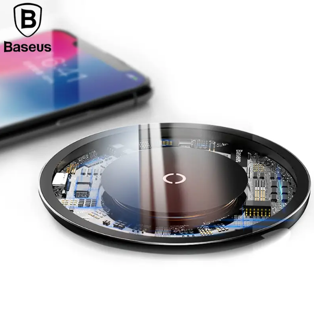 Зарядка бездротова Baseus BSWC-P10 QI Wireless Charger 10 Вт Прозорий (42132) - фото 3