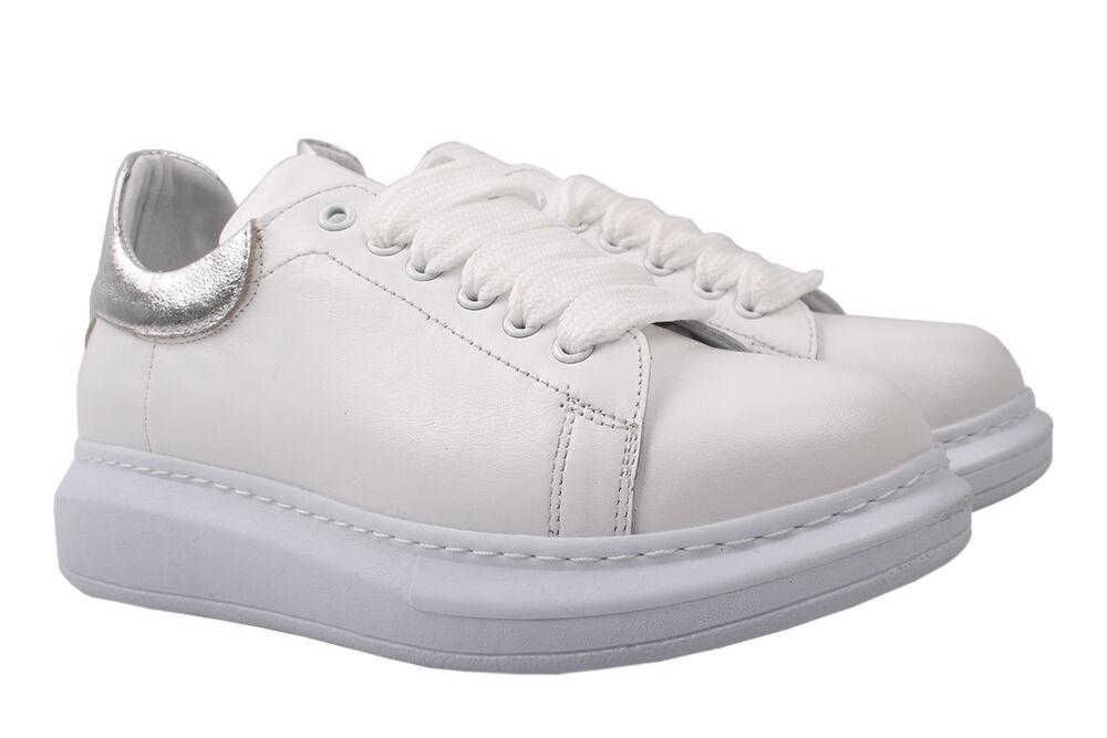 Кеды женские Euromoda из кожи Белый (389-9DTC 38)