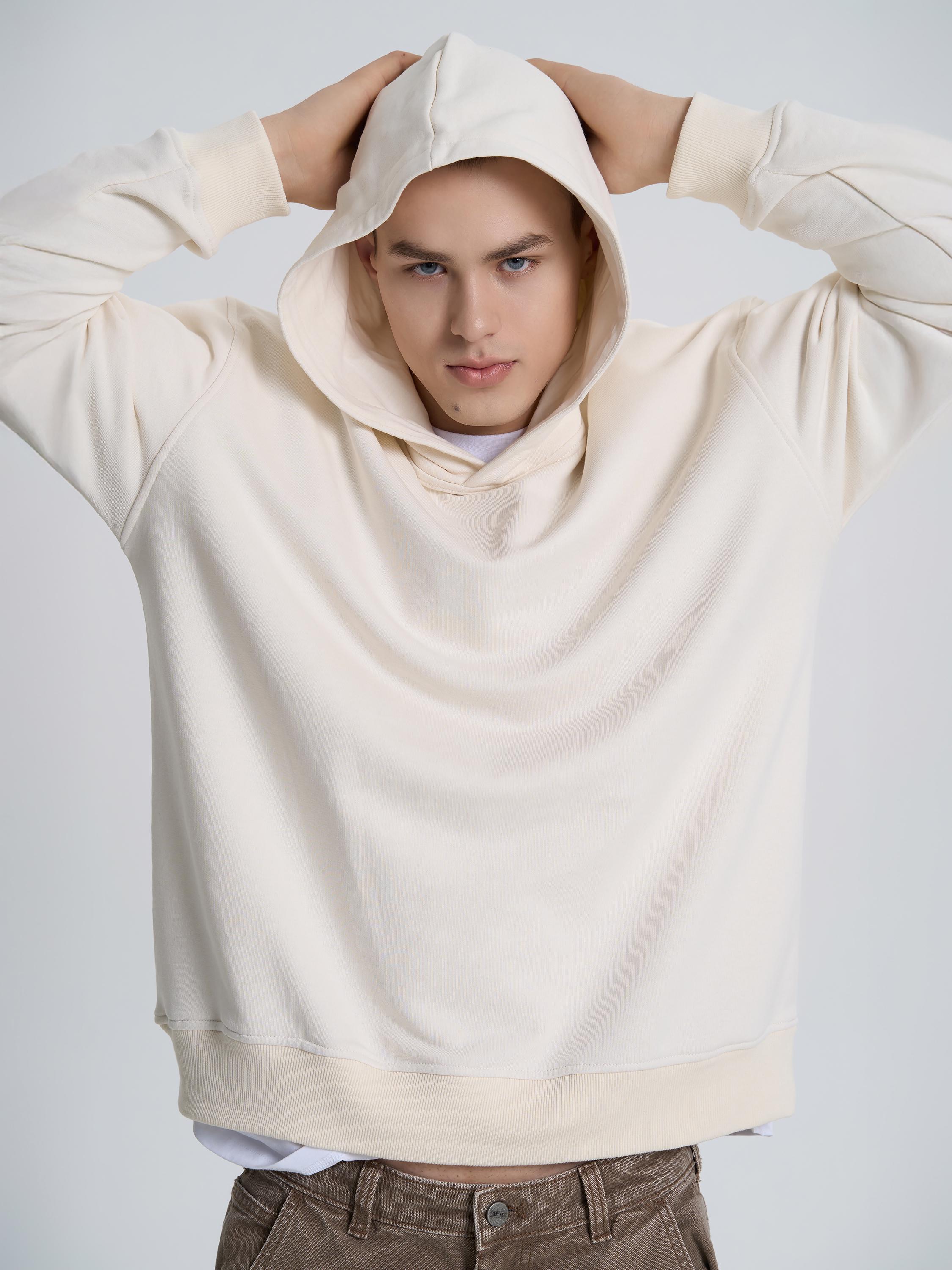 Худі чоловічий без кишені ROZA 240619 XS Світло-бежевий (4824005723568) - фото 4 Худі чоловічий без кишені ROZA 240619 XS Світло-бежевий (4824005723568) - фото 4