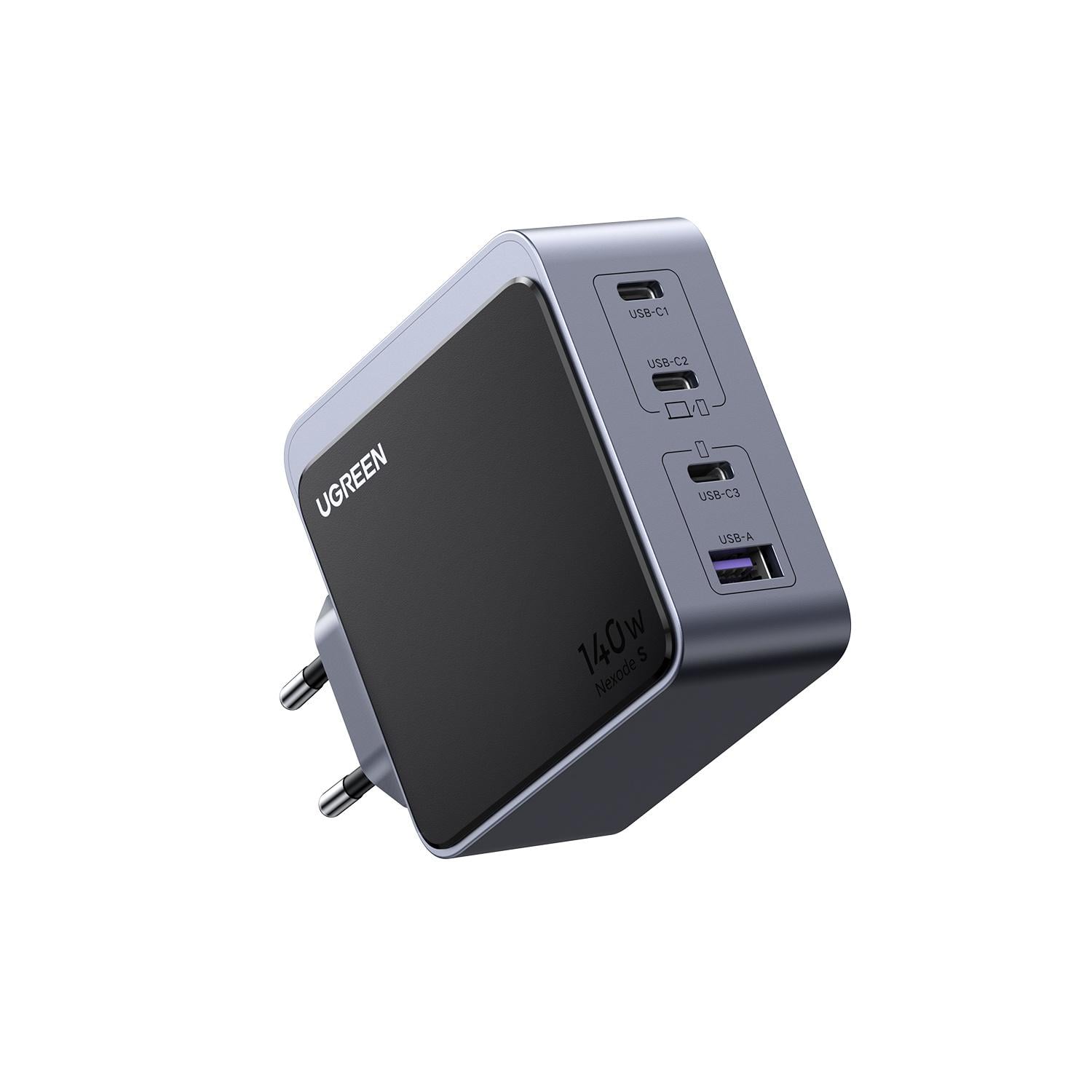 Адаптер для ноутбука Ugreen Nexode S X570 140 Вт 3xUSB-C 1xUSB-A Серый (45575)