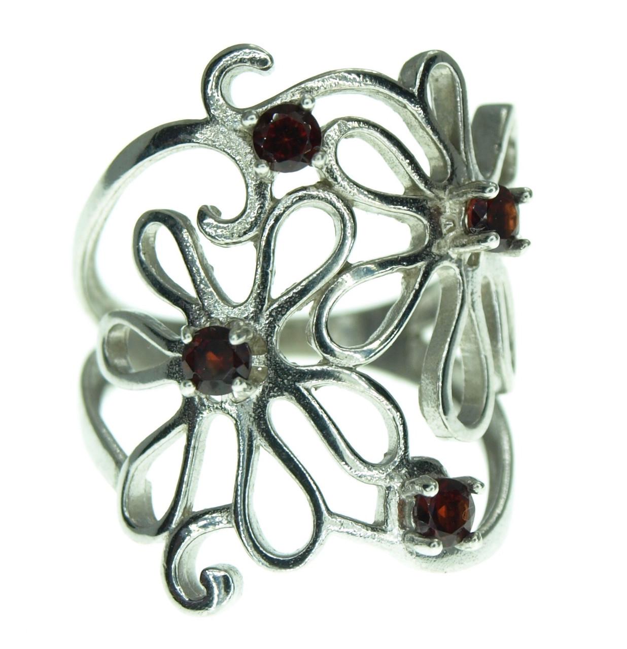 Кольцо из серебра с ганатом р. 18 (21 01800073(1) - фото 2