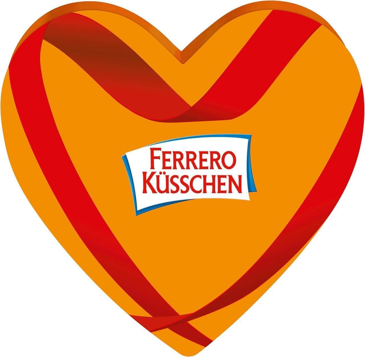 Коробка шоколадних цукерок Ferrero Küsschen Herz Little Kisses Pralines Valentine's Special 124 г (2514143303)