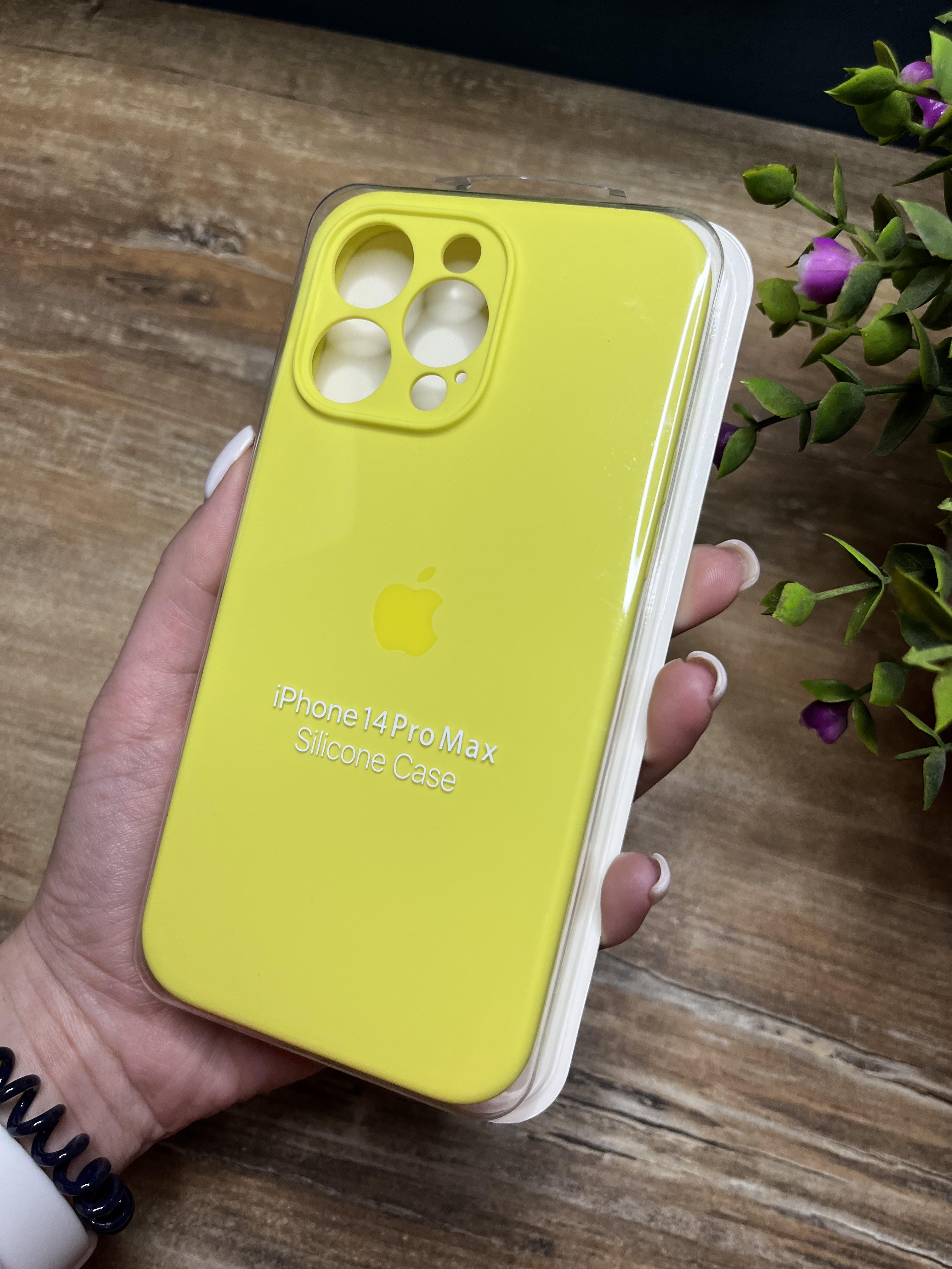 Чохол накладка на iPhone (Айфон) 14 Pro Max закритий низ та закрита камера silicone case full camera на apple
