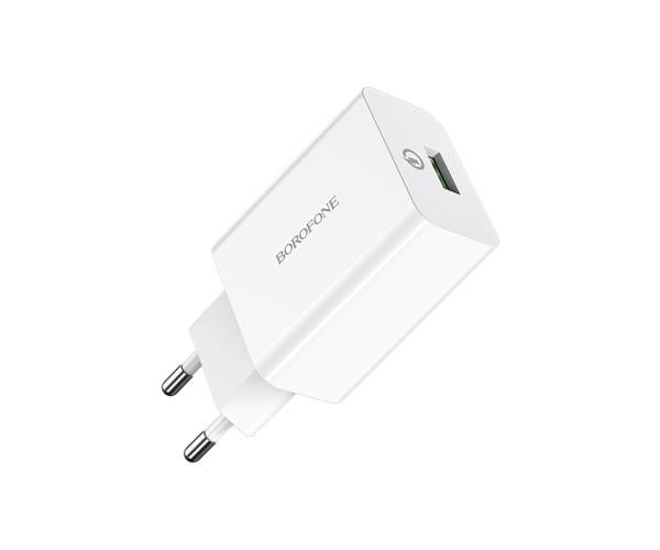 Зарядное устройство сетевое Borofone BA21A QC3.0A 18W без кабеля White (25310)