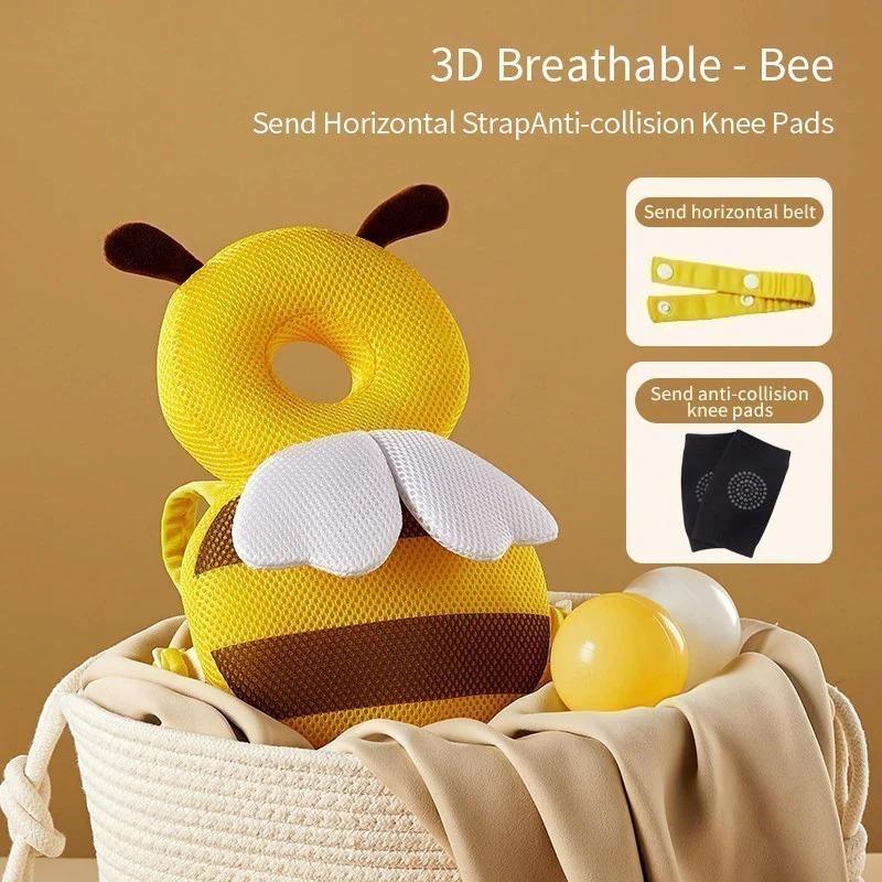 Подушка-рюкзак Aibedila Bee Breathable для защиты головы и спины малыша (13457512) - фото 4