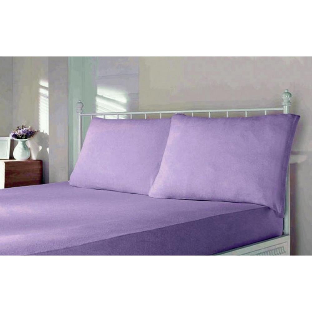 Простынь Maison D'or lilac трикотажная на резинке 180x200 см с наволочками 2 шт. 50x70 см (2000022265628) - фото 2 Простынь Maison D'or lilac трикотажная на резинке 180x200 см с наволочками 2 шт. 50x70 см (2000022265628) - фото 2