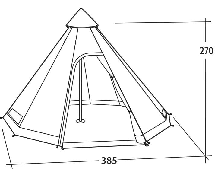 Палатка восьмиместная Easy Camp Moonlight Tipi Grey (120381) - фото 14