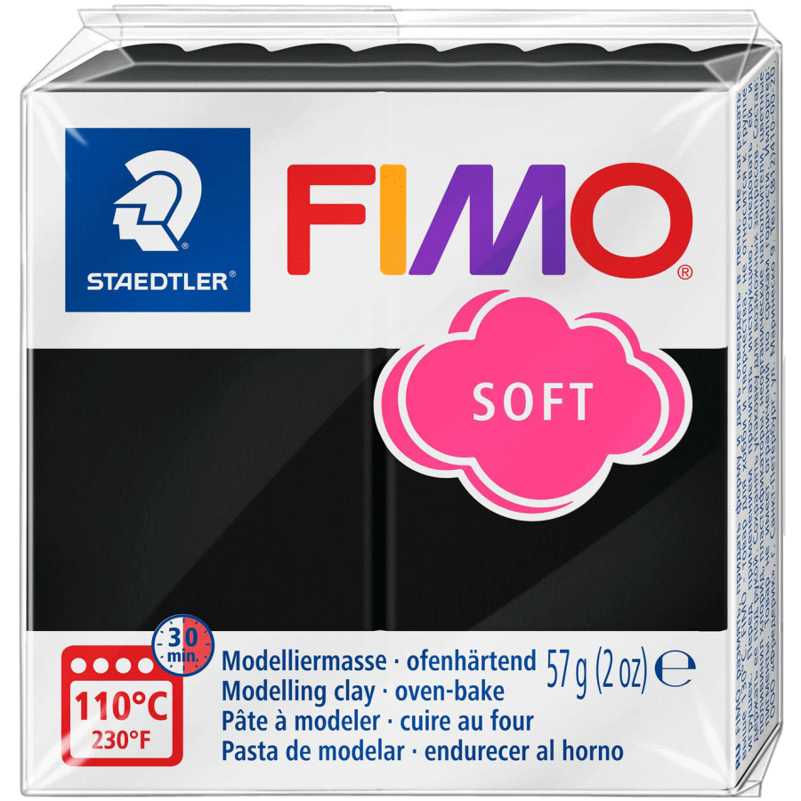 Глина полимерная Fimo Soft 57 г Черный (8020-9)
