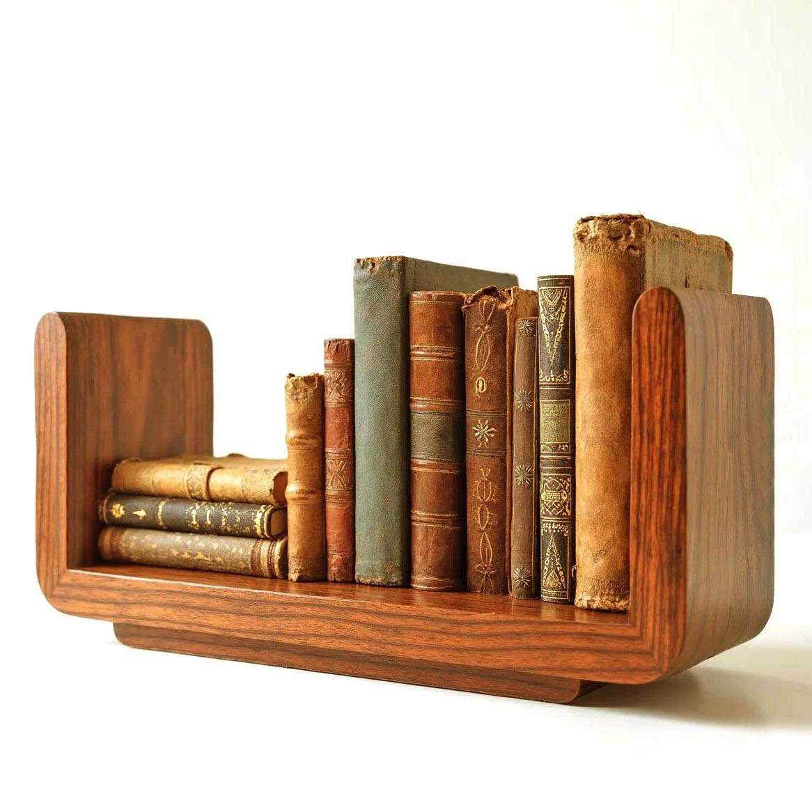 Полка книжная настольная из дерева Манакао Охра (КПА-018304)