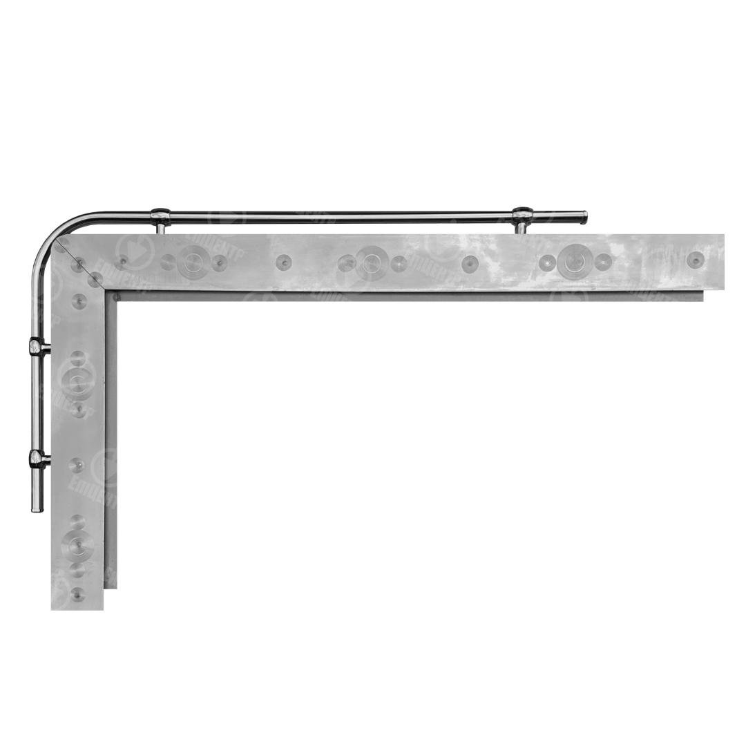 Уголок печной из нержавейки для плитки правый 470х800 мм (8478)