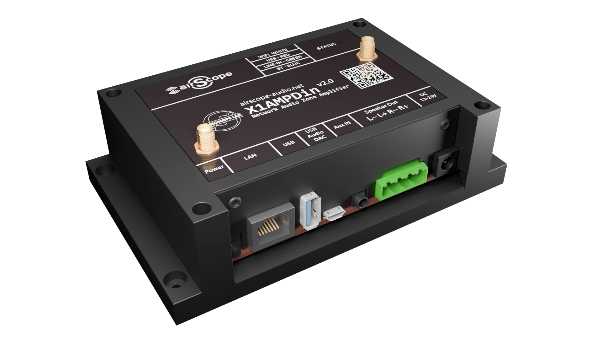 Підсилювач стерео з вбудованим мережевим аудіоплеєром airScope X1AMPDin Ver2,0 2 канали по 30 Вт - фото 5 Підсилювач стерео з вбудованим мережевим аудіоплеєром airScope X1AMPDin Ver2,0 2 канали по 30 Вт - фото 5