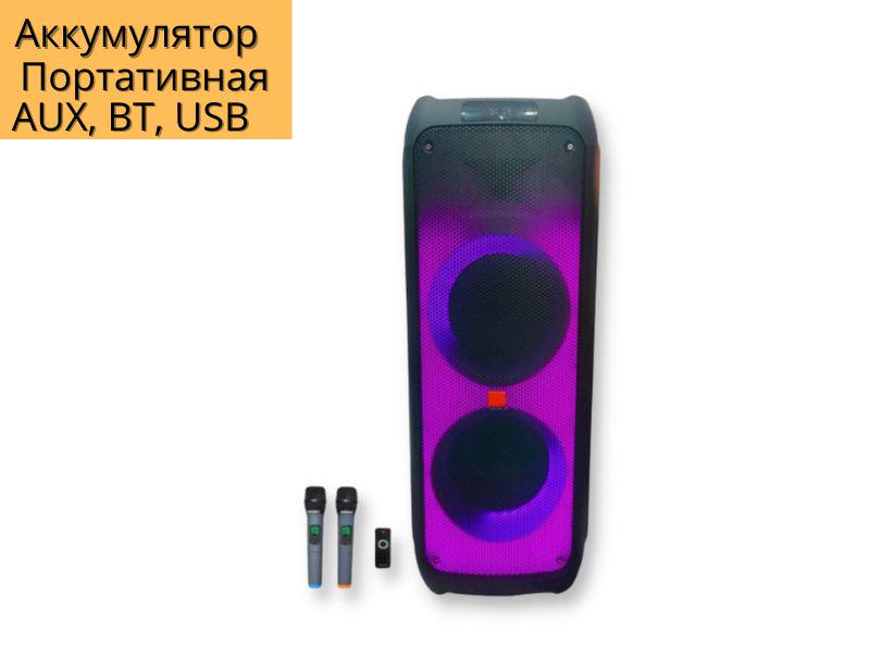 Акустична система XPRO ZXX-5510 акумуляторна 250 Вт USB/SD/FM радіо/Bluetooth/мікрофон/ДК Чорний (ZXX-5510) - фото 2