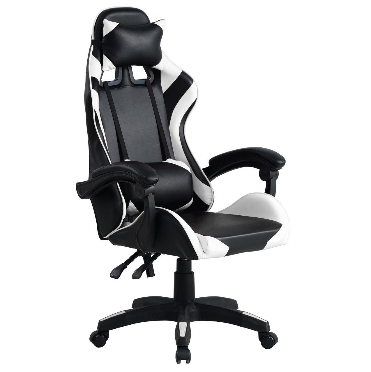 Крісло комп'ютерне ігрове або для офісу Pro Gamer Jaguar Чорний/Білий