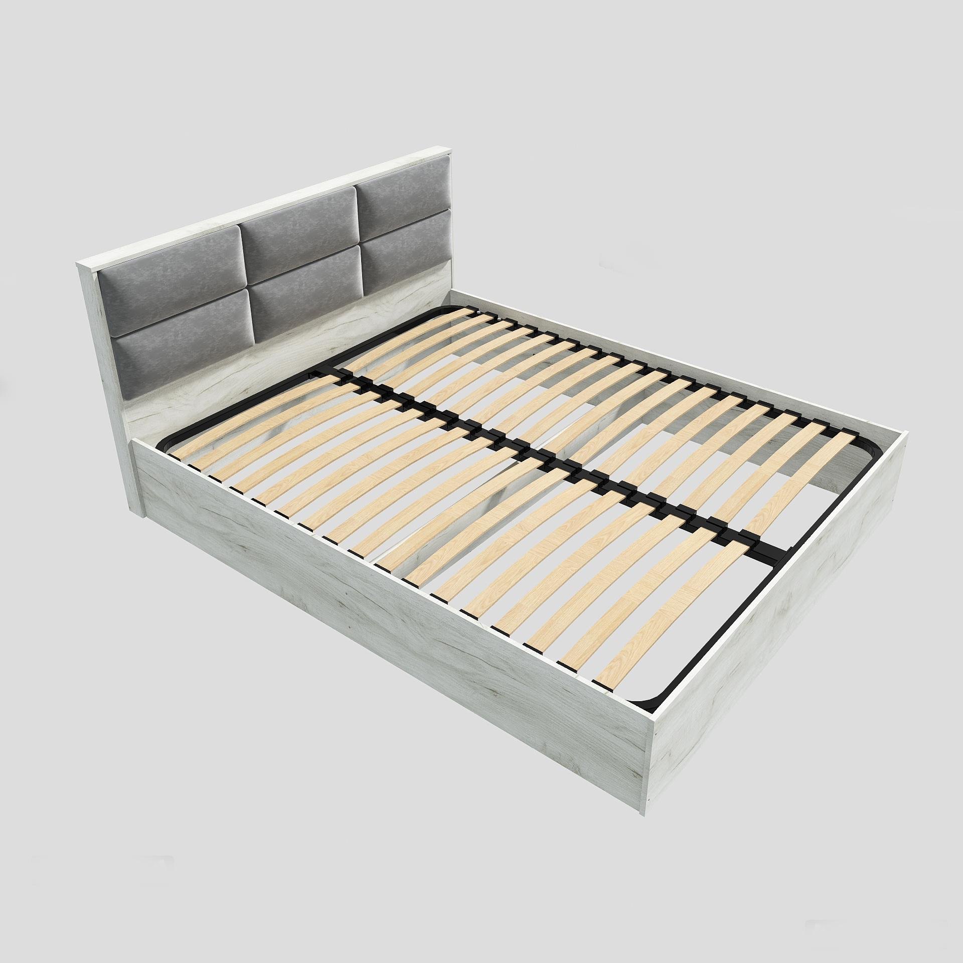 Кровать двуспальная Everest Лайт КЛ-1600 каркас с ламельным основанием Крафт белый (11444) - фото 5 Кровать двуспальная Everest Лайт КЛ-1600 каркас с ламельным основанием Крафт белый (11444) - фото 5