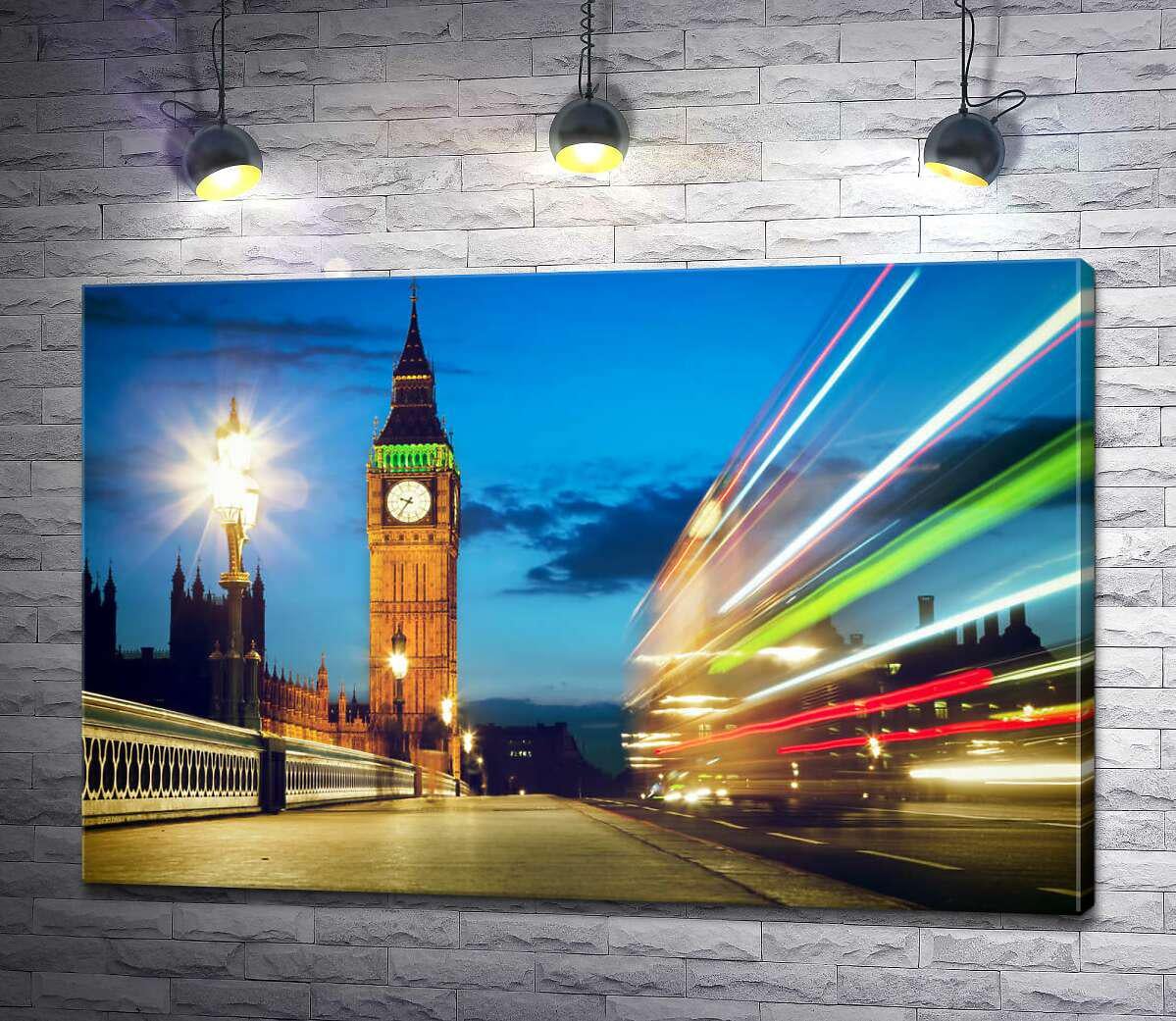 Картина ArtPoster Башня Биг-Бен (Big Ben) величественно наблюдает за оживленным движением города 130x87 см Модуль №1 (001168) Картина ArtPoster Башня Биг-Бен (Big Ben) величественно наблюдает за оживленным движением города 130x87 см Модуль №1 (001168)