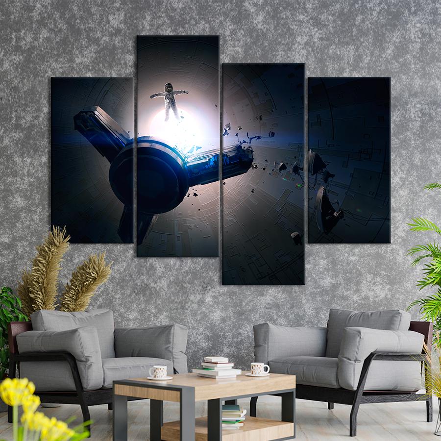 Картина космос Полет космического корабля 149x106 см (A1292-4)