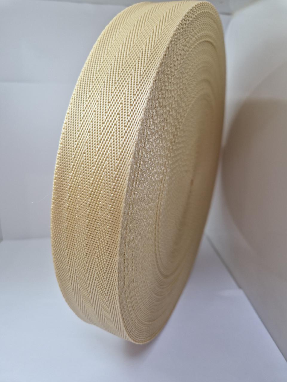 Стропа текстильна ялинка міцна 4 см Бежевий (1820860000)