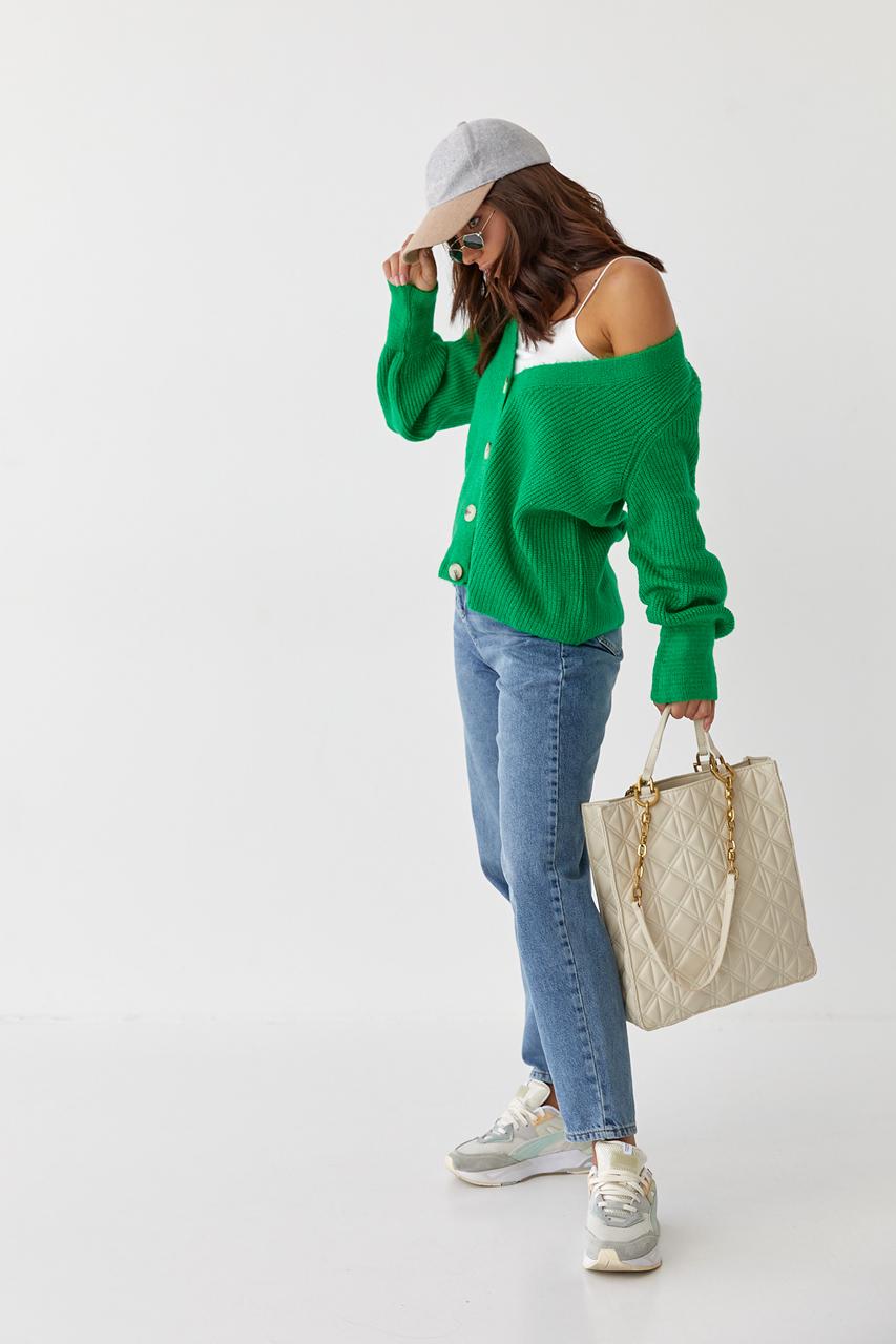 Кардиган вязаный PORTAKAL S Зеленый (9528471) - фото 6 Кардиган вязаный PORTAKAL S Зеленый (9528471) - фото 6