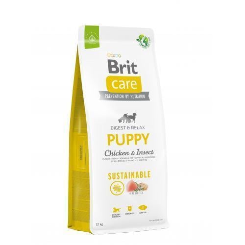 Корм сухой Brit Care Dog Sustainable Puppy для щенков с курицей и насекомыми 12 кг