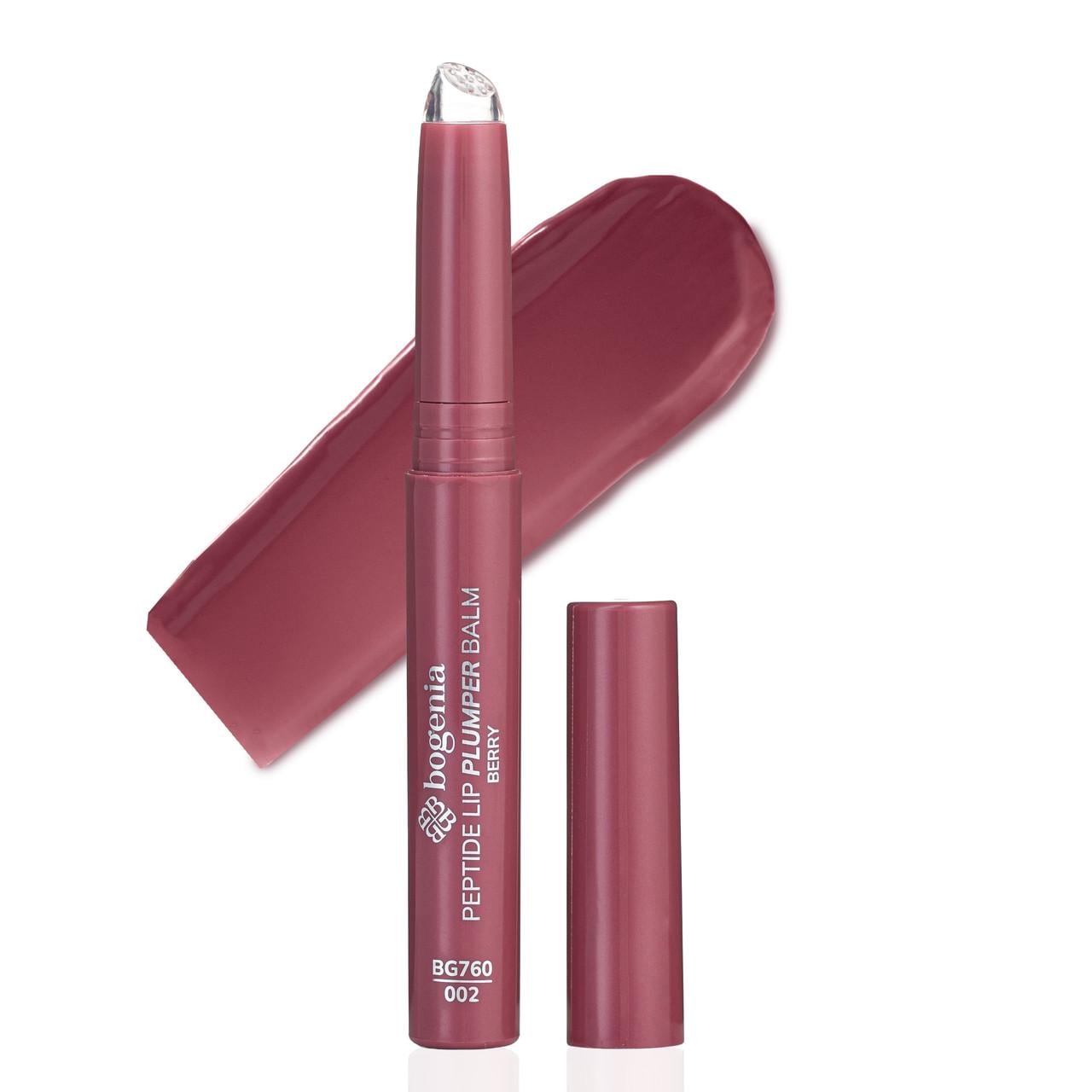 Помада-блиск для об'єму губ Bogenia Peptide Lip Plumper Balm BG760 002 Berry Вишневий (13353818)