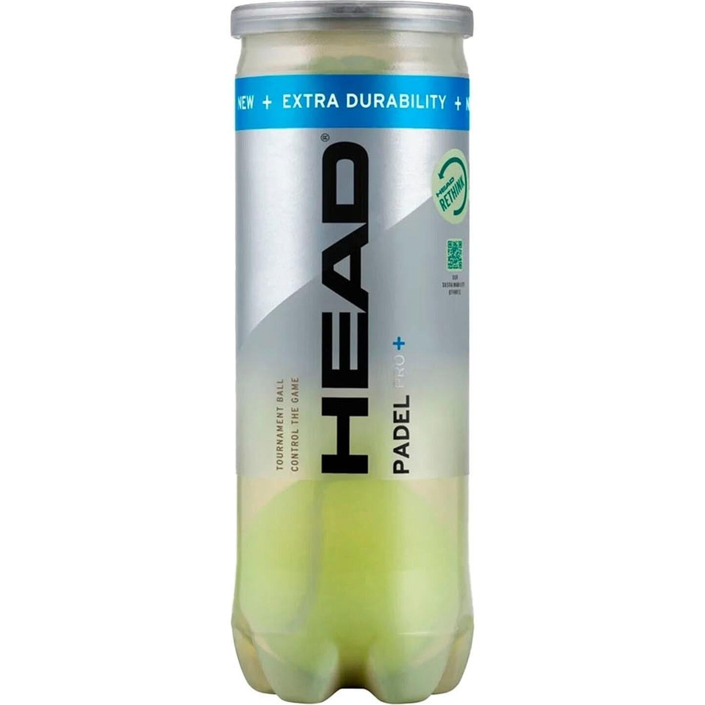 Набор мячей для тенниса Head PADEL PRO+ 3B 3 шт. Желтый (540203)