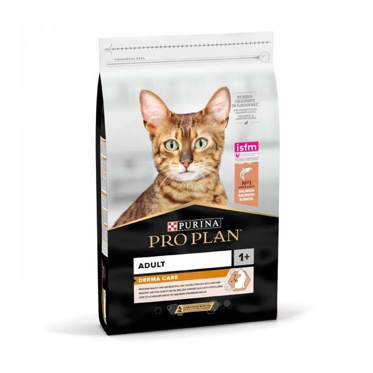 Корм сухий Purina Pro Plan Cat Derma Care Salmon із лососем для підтримання здоров'я шкіри та краси шерсті у дорослих котів 1,5 кг (529150)