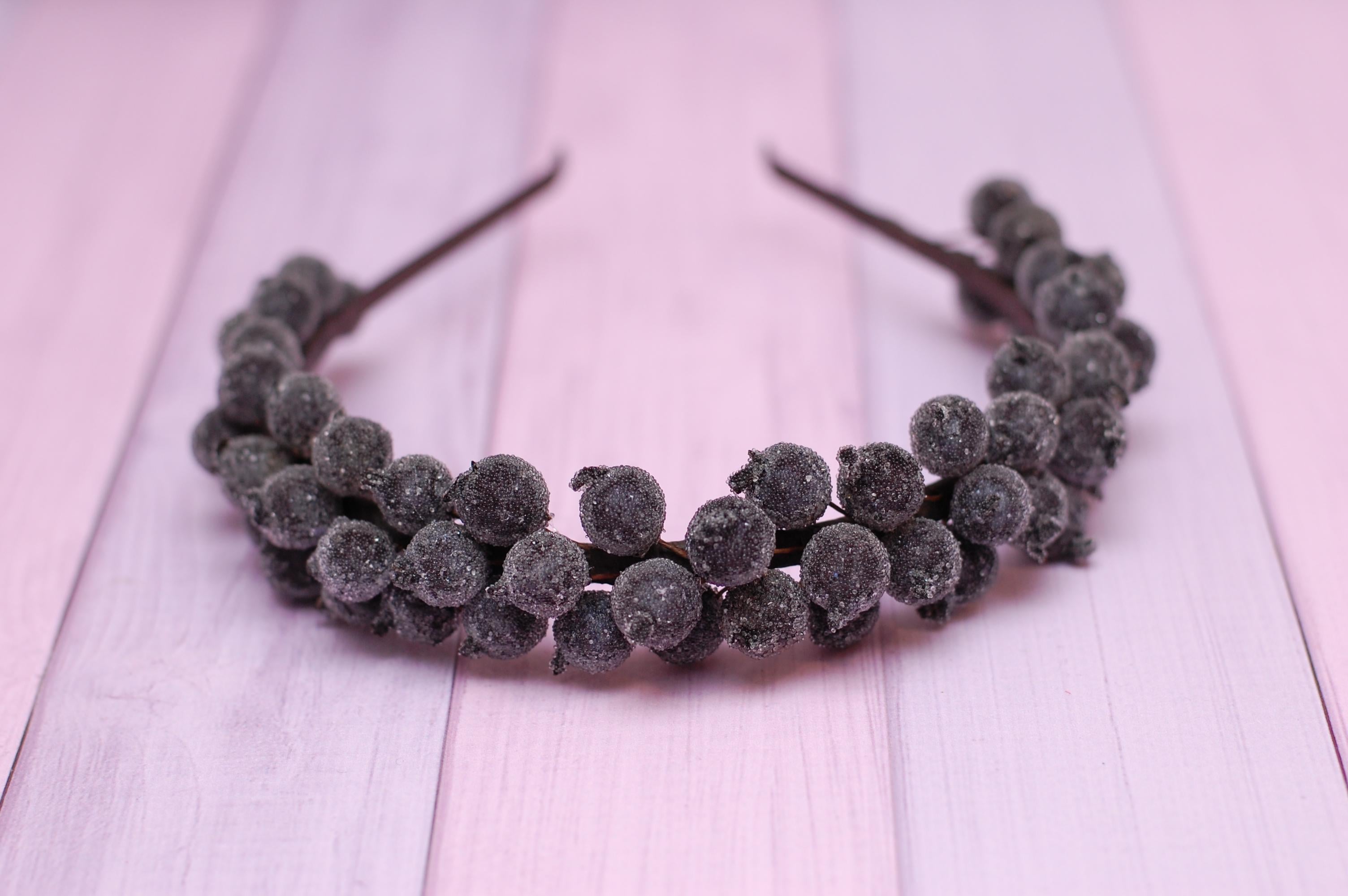 Обруч для волос калина Черный (369 Об)