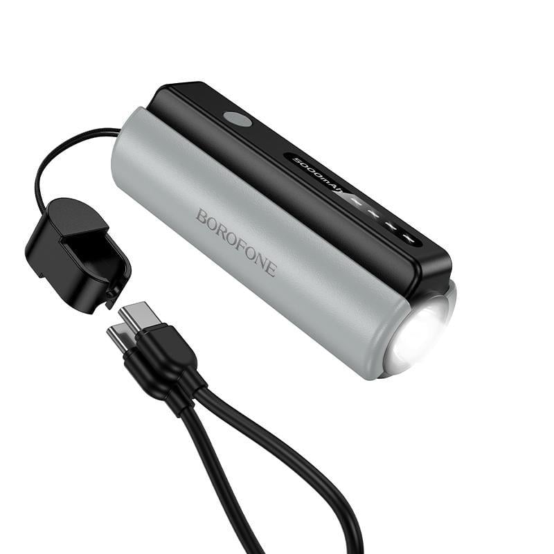 Аккумулятор наружный Borofone BJ87 Star power bank with flashlight and cable 5000mAh Black (34645692)