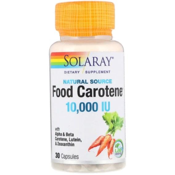 Витамин A Solaray Food Carotene Natural Source 10.000 IU 30 Caps (SOR-04113)