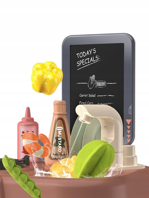 Кухня детская игрушечная для девочки с паром/водой/посудой и имитацией закипания 42 предмета Navy (29308975) - фото 8 Кухня детская игрушечная для девочки с паром/водой/посудой и имитацией закипания 42 предмета Navy (29308975) - фото 8