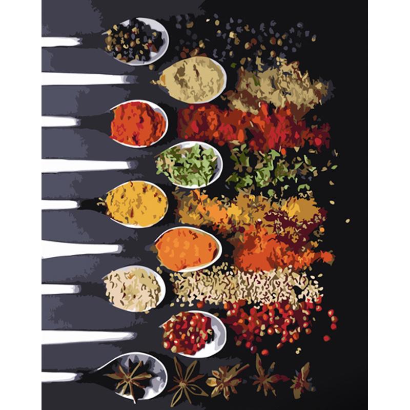 Картина по номерам Strateg Премиум Яркие специи 40х50 см (GS1276)