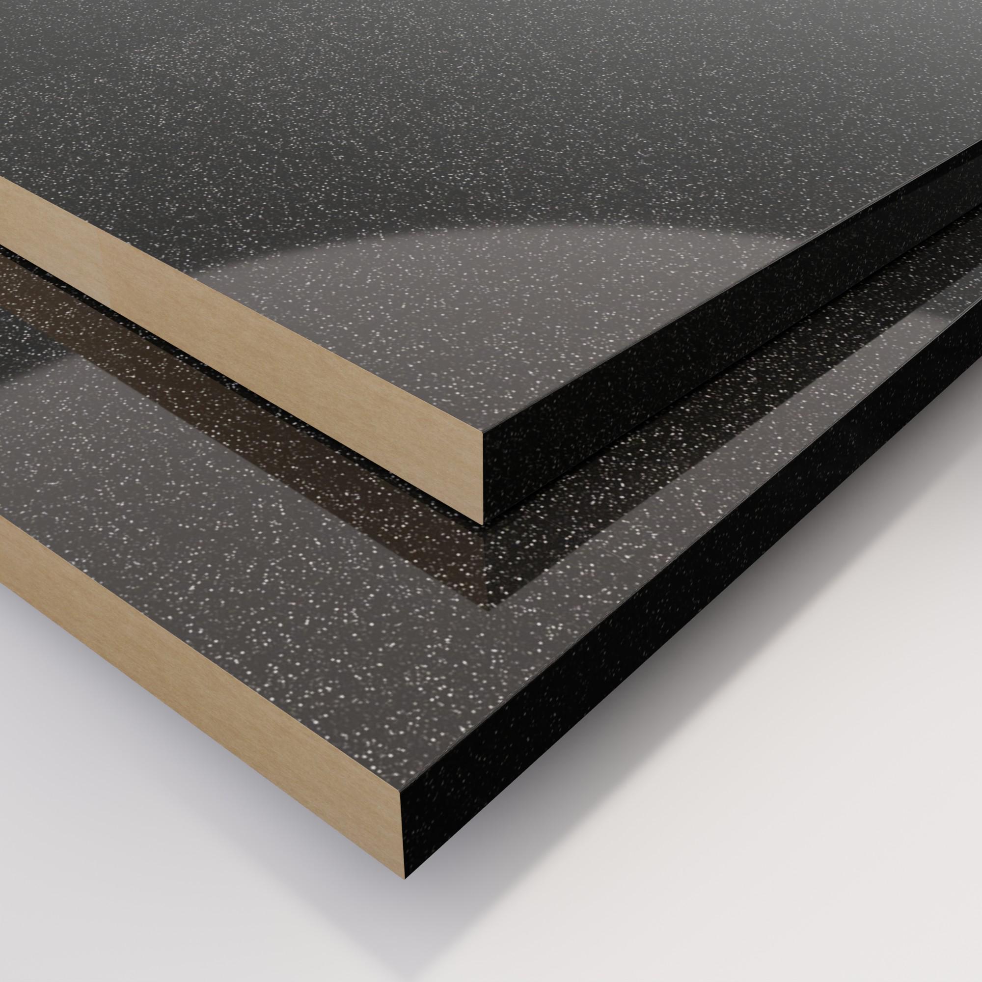 Панель МДФ Kastamonu P231 18 мм Галактика черный глянец (K00423)