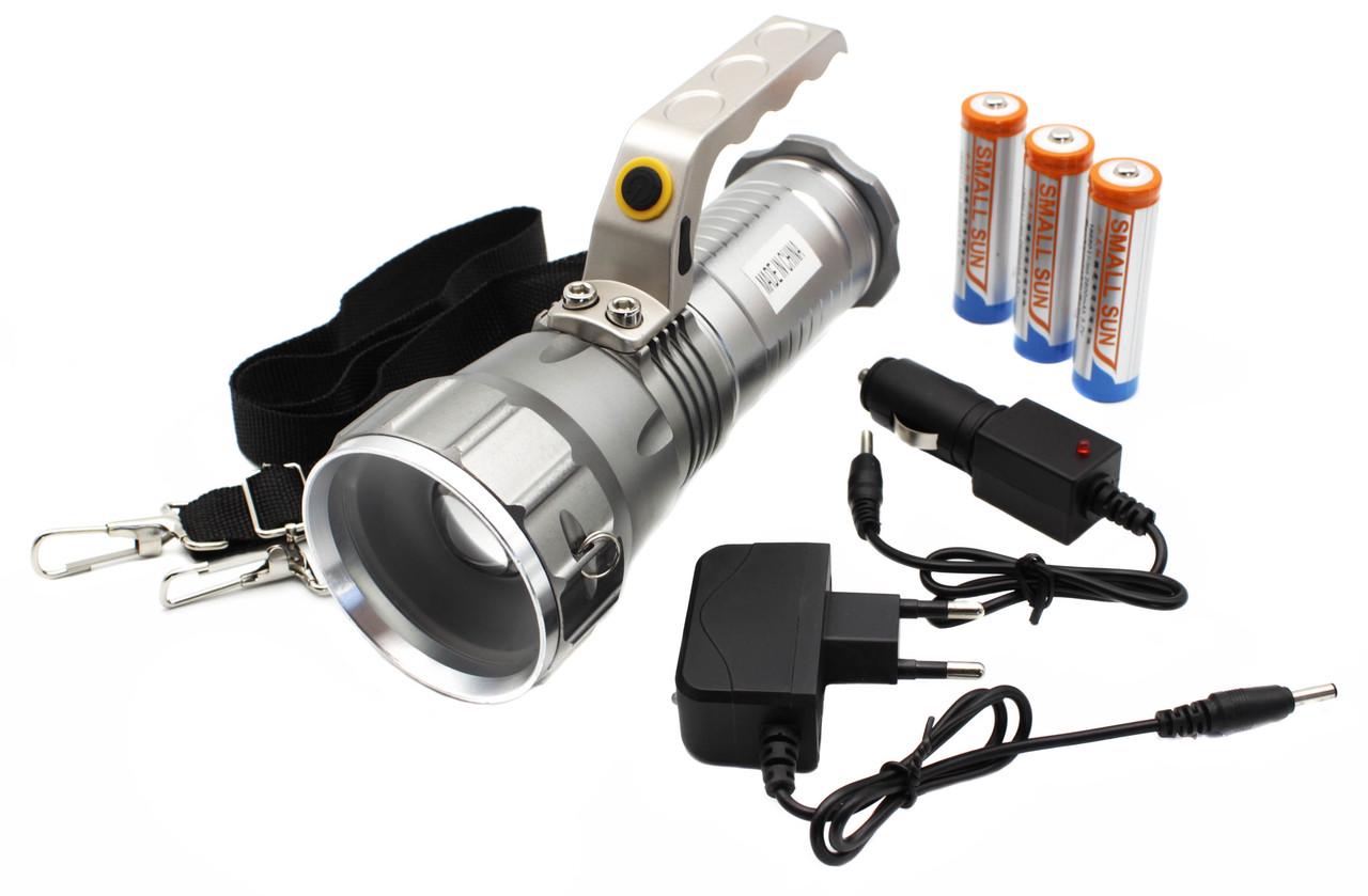 Фонарь K03-T6 3X18650 Li-ion1хCree T6 Zoom (t3998)
